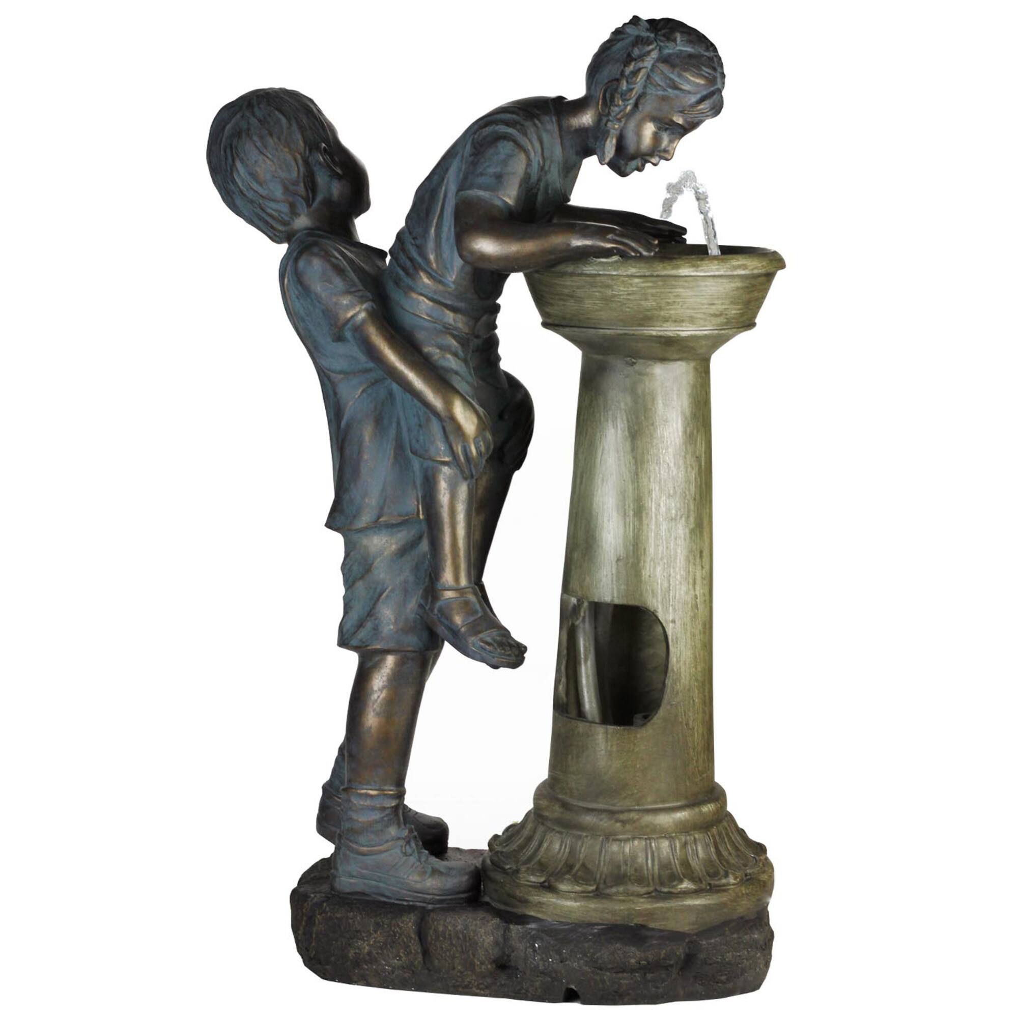 31" Bronze Fun at the Fountain Outdoor Water Fountain